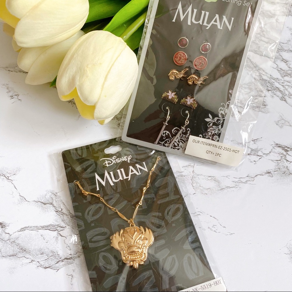 Mulan Jewelry Set - Necklace & Earring 5 pack